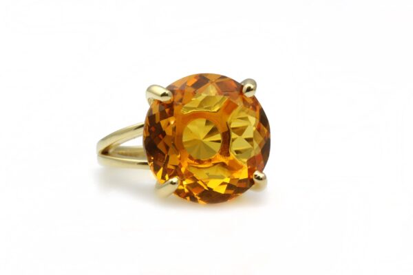 Citrine Round Prong Ring - Image 4