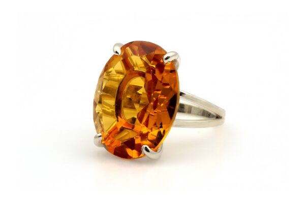 Citrine Oval Shape Gemstone Ring - Image 4