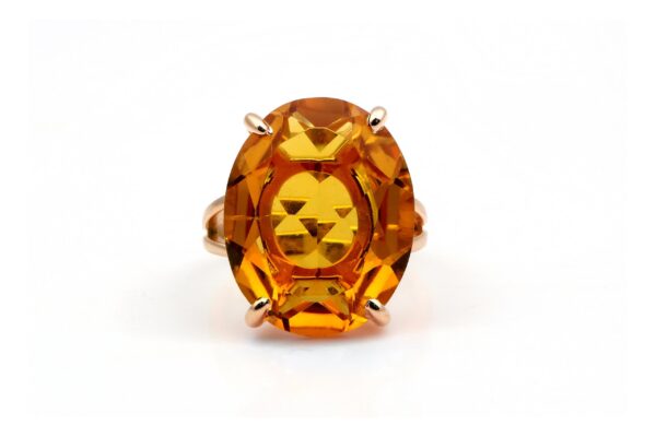 Citrine Oval Shape Gemstone Ring