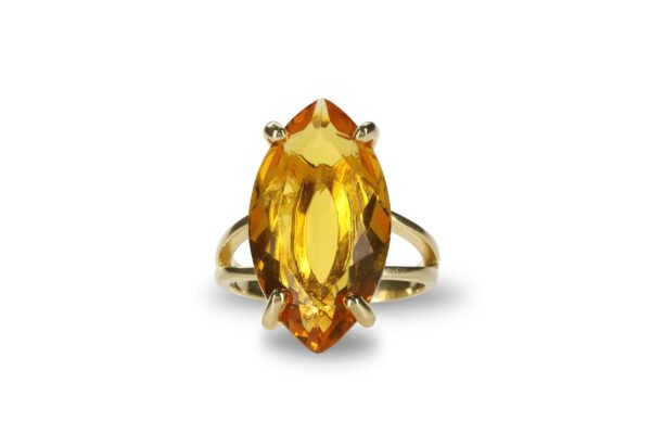 Citrine Marquise Shape Gemstone Ring