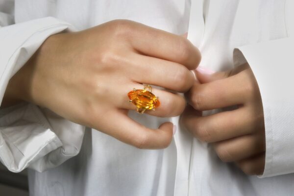 Citrine Marquise Shape Gemstone Ring - Image 2