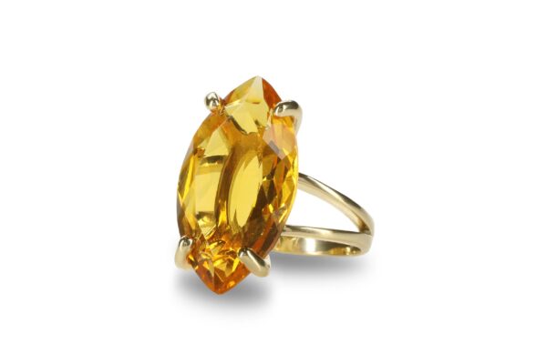 Citrine Marquise Shape Gemstone Ring - Image 3