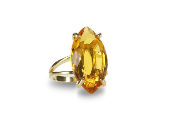 Citrine Marquise Shape Gemstone Ring - Image 4