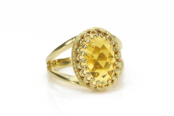 Citrine Oval Shape Gemstone Ring - Image 4