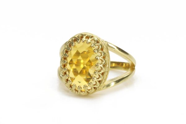 Citrine Oval Shape Gemstone Ring - Image 5